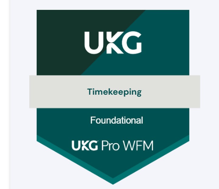 UKG Pro WFM Timekeeping Foundational credential